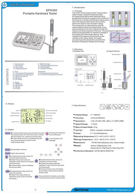 hardness tester exp300|ENPAIX EPX300 USER MANUAL Pdf Download.